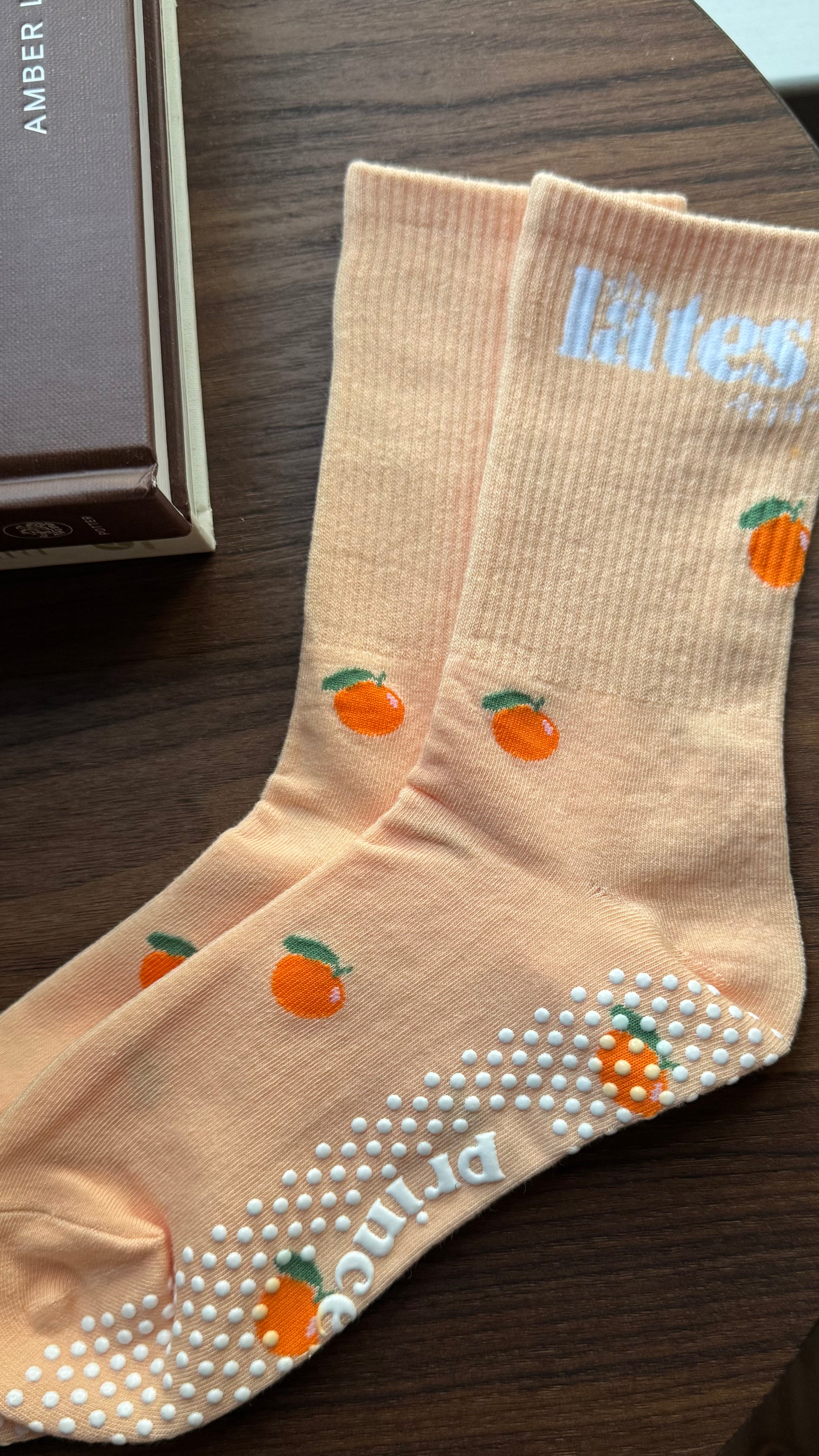 Orange You Toned Grip Socks